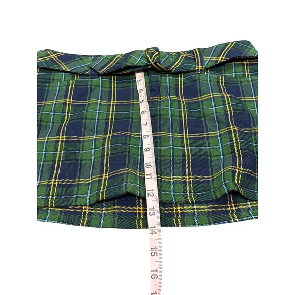 90s Y2K Abercrombie & Fitch Green Taran Plaid Micro Mini Skirt Sz 4 Clueless - Picture 4 of 5